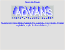 Tablet Screenshot of anglickoslovinskepreklady.advans.sk