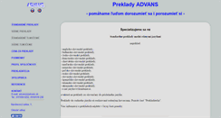 Desktop Screenshot of advans.sk